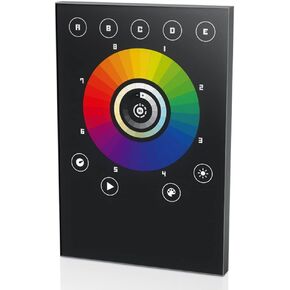 Touch 1024 Ultra Thin Wall Mounted USB DMX Stand Alone Lighting Controller & Software (Download Only), Black