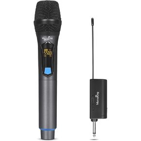 MicrocKing Wireless Microphone Wireless Microphone System Dynamic Handheld Mic with Rechargeable Receiver for Conference Weddings Church Stage Party Karaoke