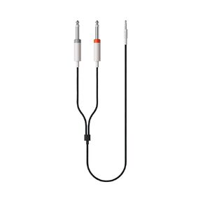 teenage engineering textile audio cable 3.5 mm - 2X 6.35 mm, 1200 mm | 47.2 in (black)