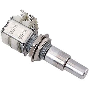 Alnicov Guitar Bass Mini Dual Pots Stacked Concentric Potentiometer W/Center Detent B50K
