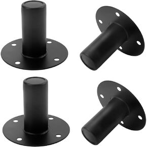 4Pcs Speaker Stand Top Hat, Metal Speaker Cabinet Pole Mount, Speaker Iron Bottom Metal Stand Tripod Stand Dj Stand Speaker Cone Base Audio Speaker Stand Mounts Adapters, 4.25" x 3.15"