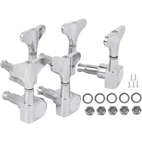Electric Bass Tuning Pegs Tuning Keys All Sealed Tuning Pegs for Bass(Silver) Playing Accessories