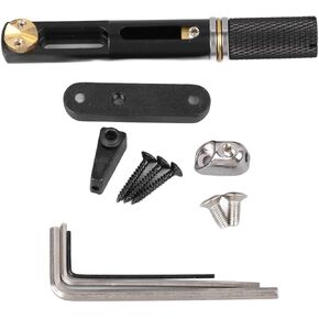 Headless Bass Bridge Headless Bass Bridge Single String Bridge, Metal Single String Fanned Bass Bridge Tailpiece Fanned Fan Bridge Individual Bridge for Guitar Bass Chorus,