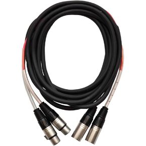 Seismic Audio - SARLX-2x15-2 Channel XLR Color Coded Mutil-Patch Snake Cable 15 Feet - Pro Audio