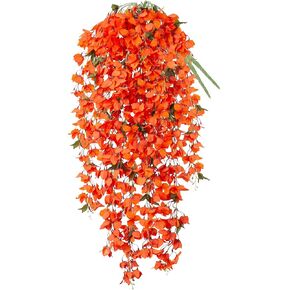 2 PCS Artificial Bougainvillea Bouquet Flowers,49 inches Triangle Plum Blooming Silk Bouquet for Home Centerpieces Garden Party Indoor Outdoor Spring Summer Decoration(Blue)