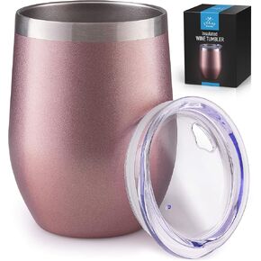 Zulay 12 oz Insulated Coffee Mug with Lid - Stainless Steel Camping Mug Tumbler with Handle - Double Wall Vacuum Duracoated Insulated Mug For Travel, Camping, Office, Outdoor (Ocean Blue)