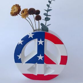 Black Ceramic vase Including Wood Bead Garland with Tassels Peace vase Meditation Vase Modern Home Decor(Black)