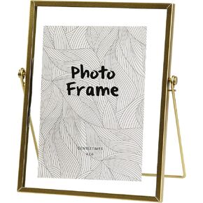 Miaowater 4x6 Picture Frames,Gold Photo Frame Decor with Plexiglas Cover High Definition Glass Desk Pictures Display