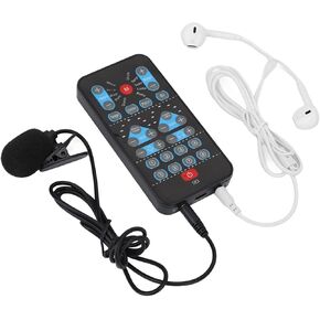 Voice Changer, Handheld Microphone Voice Changer Disguiser, Portable Mini Voice Changer Device Sound Effects Machine with 8 Sound Effects, Mixer Board for Gaming Recording Live Streaming