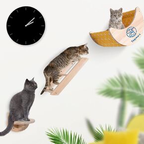 مجموعة أثاث حائط للقطط من توب مارت - عمود خدش من السيزال وأرجوحة وخطوات in Kuwait