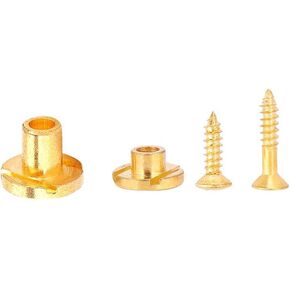 Guitar String Tree Retainer,2PCS 5mm 7.8mm String Tree Retainer with Screw for Electric Guitar Part Accessory. (Gold)