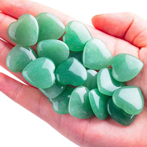 10pcs Natural Crystal Heart Love-Shaped Healing Stones Polished Rocks Cute Mini Palm Chakra Gemstones Reiki Energy Balancing Stone for Meditation Birthday Gift 0.8 inch(20 mm) in Kuwait