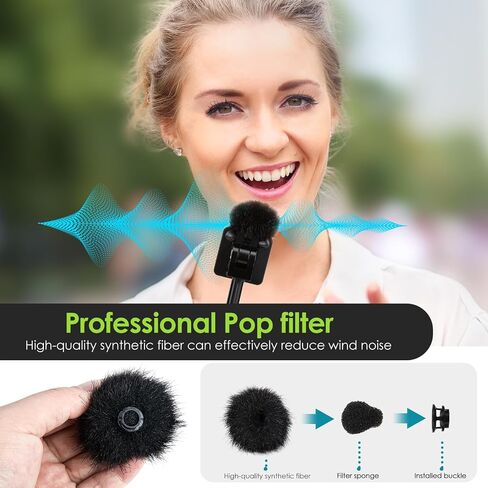 YOUSHARES Mic Cover for Rode Wireless Pro, Wind Muff Dead Cat Pop Filter Compatible with Rode Wireless Pro Wireless Microhpone System, Reduce Background Noise Improved Sound Quality (2 Pcs) in Saudi Arabia