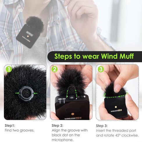 YOUSHARES Mic Cover for Rode Wireless Pro, Wind Muff Dead Cat Pop Filter Compatible with Rode Wireless Pro Wireless Microhpone System, Reduce Background Noise Improved Sound Quality (2 Pcs) in Saudi Arabia