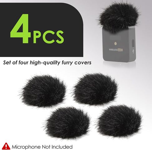 YOUSHARES Mic Cover for Rode Wireless Pro, Wind Muff Dead Cat Pop Filter Compatible with Rode Wireless Pro Wireless Microhpone System, Reduce Background Noise Improved Sound Quality (2 Pcs) in Saudi Arabia