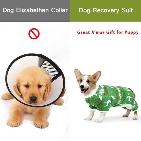 بدلة الكلب بعد الجراحة، بدلة التعافي الجراحي للكلاب، أنثى ذكر لجروح البطن، بدلة مع أكمام تمنع لعق العض وتساقط بيجامة بديلة بياقة إلكترونية للكلاب الصغيرة والمتوسطة in Kuwait