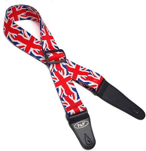 Art Attack Soft Cotton London United Kingdom UK British Great Britain Flag Union Jack Music Electric Acoustic Ukulele Bass Guitar Strap in Saudi Arabia