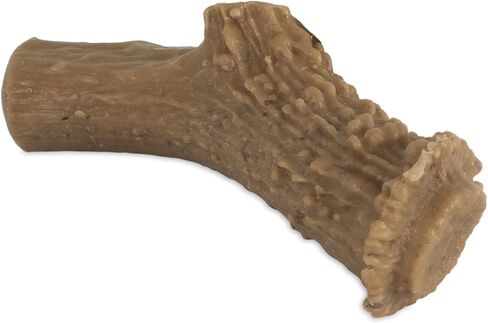 Pet Qwerks Real Wood Antler BarkBone - Durable Dog Toys for Moderate & Light Chewers - Smoked Cheese Flavor - 4.5" in Saudi Arabia