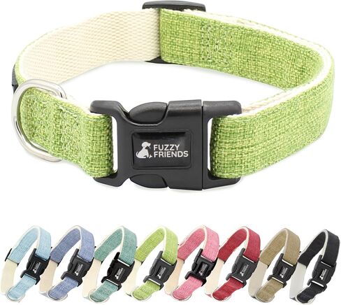 Purple Hemp Dog Collar - Hypoallergenic Dog Collar - Comfortable for Sensitive Skin or Allergies with no Harsh Dyes or Chemicals - 4 Sizes from X-Small to Large Breeds in Saudi Arabia
