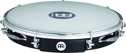 Meinl Percussion PA10ABS-BK 10-Inch ABS Plastic Pandeiro with Synthetic Head, Black in Saudi Arabia