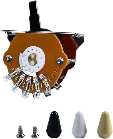 Electric Guitar 3/4/5 Way Pickup Selector Switch with Black/White/Yellow Knob (4 Way Switch) in Kuwait
