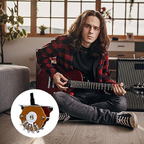 Electric Guitar 3/4/5 Way Pickup Selector Switch with Black/White/Yellow Knob (4 Way Switch) in Kuwait