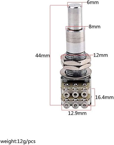 Alnicov Guitar Bass Mini Dual Pots Stacked Concentric Potentiometer W/Center Detent B100K in Saudi Arabia