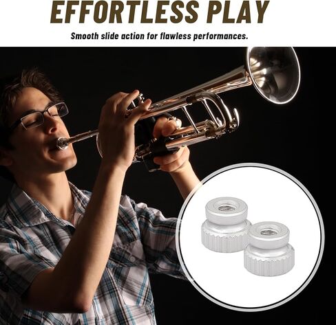 Bach Stradivarius Trumpet First Third Slide Trigger Stop Rod Nut Screw، B136-S يضمن أن الشرائح في النطاق الصحيح، وتحقيق نطاق ضبط أكثر استقرارًا ودقة، استمر في اللعب بسلاسة (عبوتان) in Kuwait