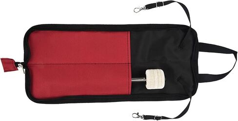 Drumstick Bag, 5 Colors Drum Stick Bag Portable Drum Stick Storage Hanging Case Bag with Handle(red) Played Accessories Drumstick Holder Wooden Pair Drum Sticks Holder Stick Bag in Saudi Arabia