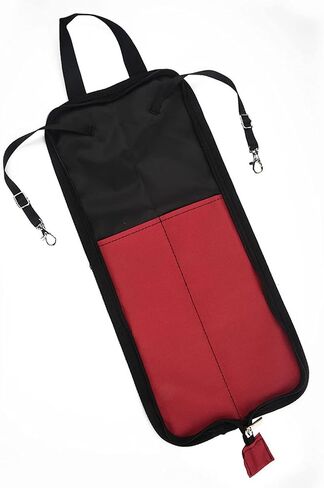 Drumstick Bag, 5 Colors Drum Stick Bag Portable Drum Stick Storage Hanging Case Bag with Handle(red) Played Accessories Drumstick Holder Wooden Pair Drum Sticks Holder Stick Bag in Saudi Arabia