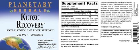 Planetary Herbals Kudzu Recovery 750 mg Anti-Alcohol and Liver Support - 120 Tablet in Kuwait