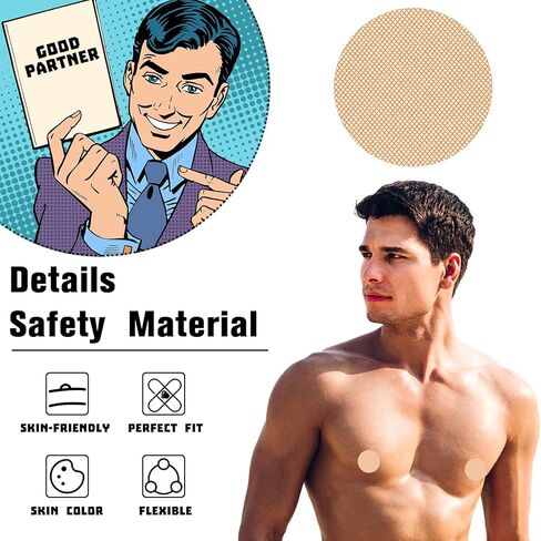 Vicenpal 150 Pairs Men Nipple Cover Anti Chafing Protector Running Nipple Tape Nipple Patch Adhesive Nipple Guard for Runners in Kuwait