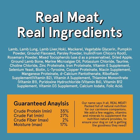 Real Meat Air Dried Cat Food & Dog Food w/Real Beef - 14oz of USA-Crafted Grain-Free Dry Dog & Cat Food Sourced from Hormone-Free, Free-Range, Grass-Fed Beef - All Natural, High Protein Pet Food in Kuwait