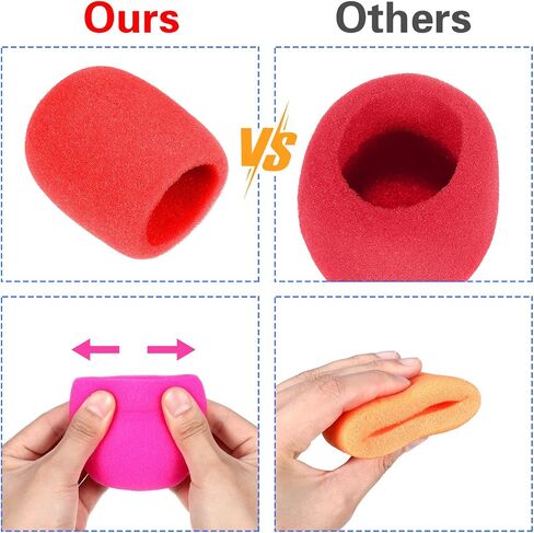 Sibba Pop Filter Microphone Foam 20 Pcs Windscreen Covers Disposable Mic Covering Reusable Pop Filters Microphones Accessories Head Pad Thick Handheld Stage Sponge Colorful Filter Cap in Saudi Arabia