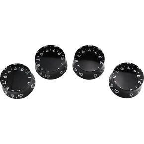 Haidong-Guitar Speed Control Knobs Black Guitar Knobs Top Hat Knobs Electric Guitar Replacement Parts-4PCS