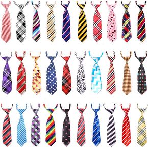 Segarty Dog Ties 30 PCS Dog Neckties, Adjustable Neck Ties and Bows for Medium Large Pets Festival Formal Bulk Pet Bowties Collar Grooming Accessories Holiday Birthday Wedding Costumes
