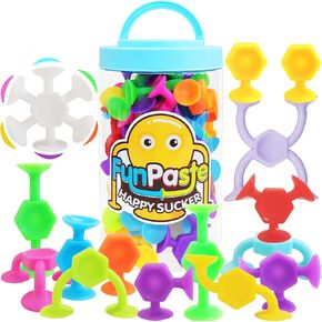 114pcs Suction Cup Toys Bath Toys for Kids Toddlers Family Game Preschool Learning Sensory Kindergarten Toys Montessori Classroom Toys Gift for Kids 3 4 5 6 7 8, Bathtub Window Toys for Autis