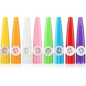 8 Pcs Plastic Kazoo 8 Colorful Kazoo Bulk for Kids Guitar Ukulele Violin Good Companion Musical Instruments for Gift Party Favors birthday Gift Prize Music Lovers anniversary Christmas Musical (8 Pcs)