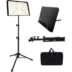 70IN/57IN Sheet Music Stand, Tall Music Stand for Sheet Music High Stability, Adjustable Portable Music Stand with Carrying Bag for Guitar, Violin, Ukulele (33-70IN-A)