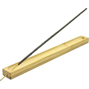 Bamboo Wood Incense Holder for Sticks Incense Burner with Ash Catcher Wooden Handmade Modern Gift Natural Fragrance Home Decor