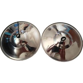 Jhanj Manjira Cymbals, 8 Inch, Musical Cymbal, Stainless Steel manjira Khartal Kartal Manjeera Hare Rama Hare Krishna Bhajan Music Instruments