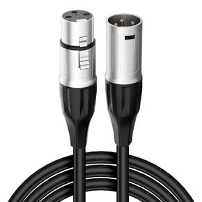 XLR Microphone Cable 6 ft 3 Pin XLR Male to Female Balanced Cable Cord Audio Adaptor for Sound Equipments-6feet