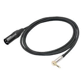 3.3Feet Right Angle 3.5mm to XLR Balanced Microphone Cable,Gold-Plated 1/8 inch TRS Mini Jack Aux to XLR Male Mono Audio Cord for Speaker,Mixer