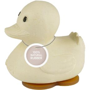 HEVEA Squeeze'n'Splash Rubber Duck & Frog Bath Toys Gift Set - Bath Toy for Babies and Toddlers - 100% Natural Rubber, Plant Based, Plastic-Free, BPA-Free