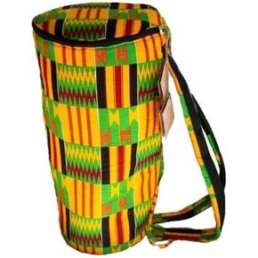 African Kente Cloth Djembe Drum Bag - Large Size Case