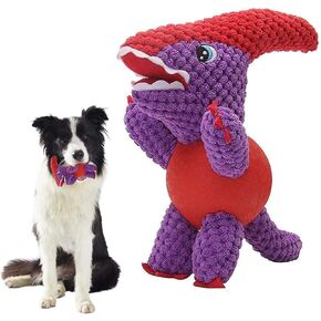 Dog Toy Plush Durable Small Dog Toys Low Stuffing Interactive Dog Plush Toys W/Squeaker Puppy Chew Toys Reduces Boredom (Small, Koala with Squeaker Rubber Ball Body)