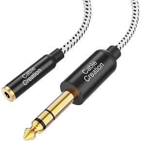 CableCreation 3.5 mm Jack to 6.35 mm Jack Cable 1FT, TRS 6.35 mm 1/4 Male to 3.5 mm 1/8 Female Stereo Jack Audio Adapter for Amplifier, Guitar, Piano, Laptop, Home Theater, Phone in Saudi Arabia