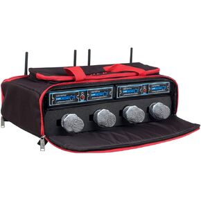 VOCOPRO UDH-CHOIR-4-MIB FOUR CHANNEL WIRELESS HANDHELD MICROPHONE SYSTEM IN A BAG