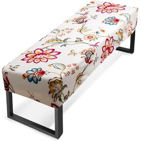 Stretch Jacquard Dining Bench Cover - Anti-Dust Removable Slipcover for Living Room, Bedroom, Kitchen - Washable Bench Seat Protector Cover