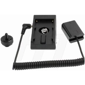 NP-F970 770 Battery Mount Plate to NP-FW50 Cable for Sony ZVE10 Alpha NEX Series, A7 A7M2 A7RII A6300 A6500 Cameras